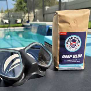 Deep Blue premium coffee blend from Diver Down Coffee Company