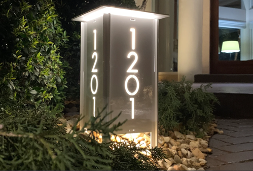 RadiantLight 14" tall ADDRESS MARKER Landscape Light - Garden Light